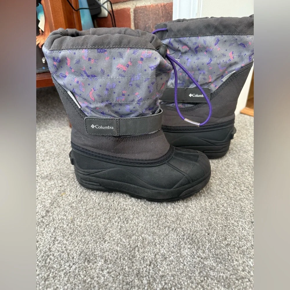 Columbia Kids Powderbug Plus II‎ Youth Winter Snow Boots size 1